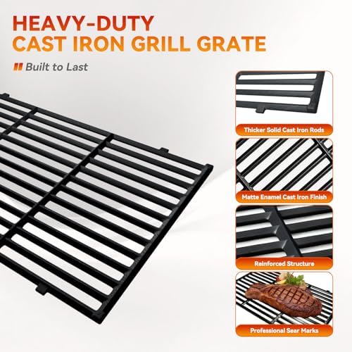 Cast Iron Grill Grate for Blackstone 36 Inch, Perfect Sear Marks & Heat Retention, Durable Steak Cooking Grate for Blackstone 1554 1825 1565 1836 1841 1863 1866 1899 1984 4 Burner Outdoor Grilling - Image 5