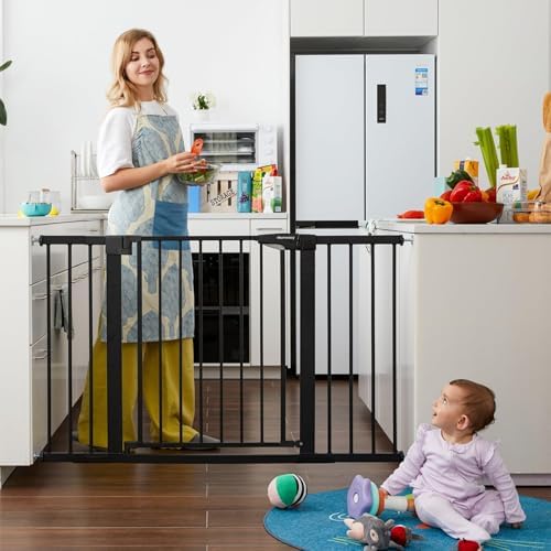 Mumeasy 29.7-51" Extra Wide Baby & Dog Safety Gate for Stairs & Doorways - Image 6