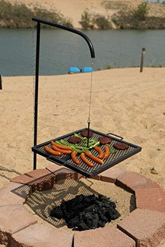 GameMaker Portable Campfire Grill Grate | Adjustable Swing Arm Fire Pit - Image 2