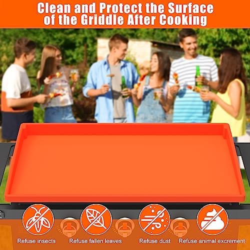 Silicone Griddle Mat Cover for Blackstone - 28 Inch True All-Encompassing Coverage Heavy Duty Food Grade Grill Buddy Mat, All Season Cooking Surface Protective Cover - Image 2