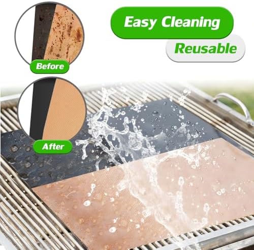 Set of 12 Grill Mats for Outdoor Gas Grill, 15.75 x 13 Inch - Image 5