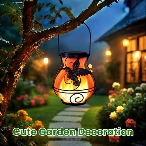 Solar Lanterns Outdoor Waterproof Hummingbird Hanging Solar Lantern - Image 3