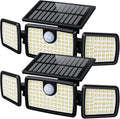 MIHANI Solar Flood Lights Outdoor, 2500LM Motion Sensor Security Lights with 270° Wide Angle, IP65 Waterproof, 3 Heads Solar Outdoor Lights for Patio, Yard, House, Garage (Non-Remote, 2 Pack) by MIHANI