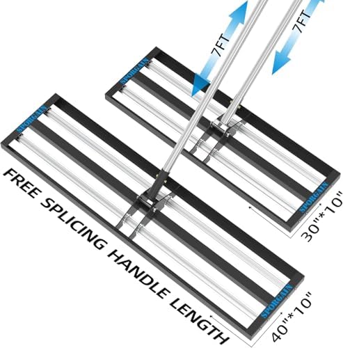 SporGain Lawn Leveling Rake 30"x10", Lawn Leveler with Aluminum Rollers - Image 3