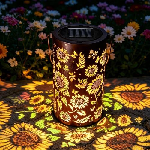 Colorful Solar Sunflower Lanterns Outdoor, Solar Garden Decor by Unknown