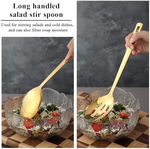 Evanda Gold Kitchen Utensils Set 6pcs, Titanium Plating Stainless Steel Cooking Utensils Set, Heavy Duty Kitchen Tools Spatulas Set, Home Essentials Kitchen Gadgets Accessories - Image 5