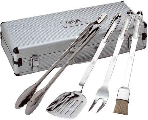 All-Clad Stainless Steel 5-Piece BBQ Tools Set with Case by Unknown