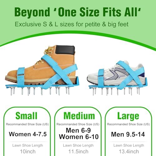 Lawn Aerator Shoes for Grass - Pre-Assembled Grass Aerator Shoes for Lawn - Soil Yard Aerator Tool for Aerating Patio Garden - Image 5