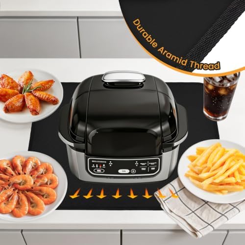 TOHONFOO Heat Resistant Mats for Countertop & Air Fryer, 24x16 in, Black - Image 4