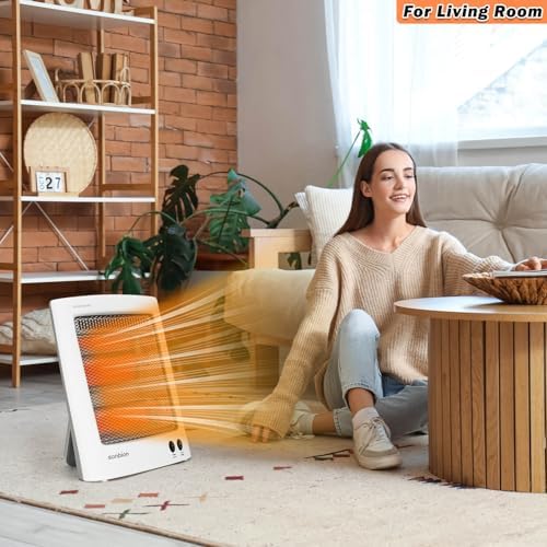 Radiant Space Heater, Portable Electric Heater, Infrared Heaters for Indoor Use, Halogen Heater for Garage Office, Foldable Holder, Overheat and Tip-over Protection, ETL Listed - Image 5