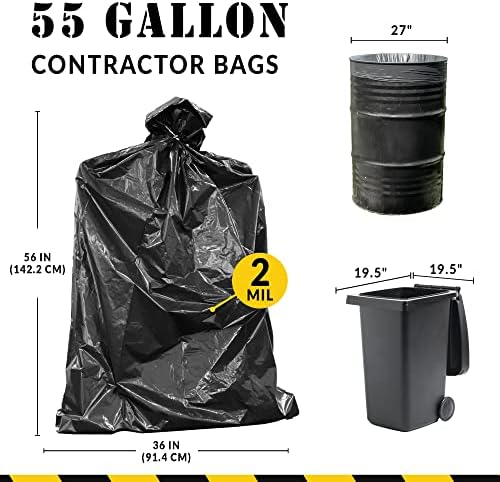 Reli. Contractor Garbage Bags 55 Gallon | Heavy Duty - Image 5
