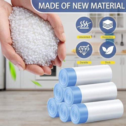 Small 2 Gallon Trash Bags Drawstring,0.96 Mil,Unscented,240 Count - Image 4