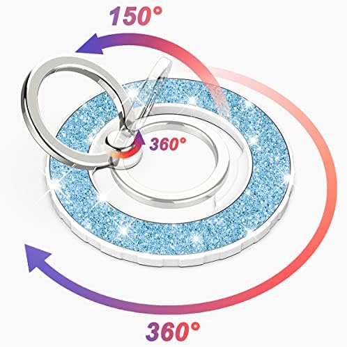 Magnetic Phone Ring Holder for MagSafe, Grey Blue - Image 3