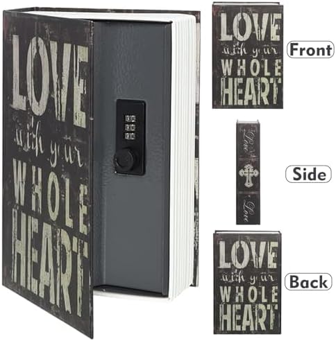 Decorative Book Safe with Combination Lock, Diversion Faux Book Hidden Safe - Image 7