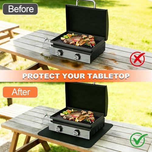 Heat Resistant Mats for Countertop and Grill Table, Fireproof Grill Mats for Outdoor Grill, Under Griddle BBQ Mat, Portable Charcoal Grill, Air Fryer, Gas Grill,Orange,24 x 31 inch - Image 4