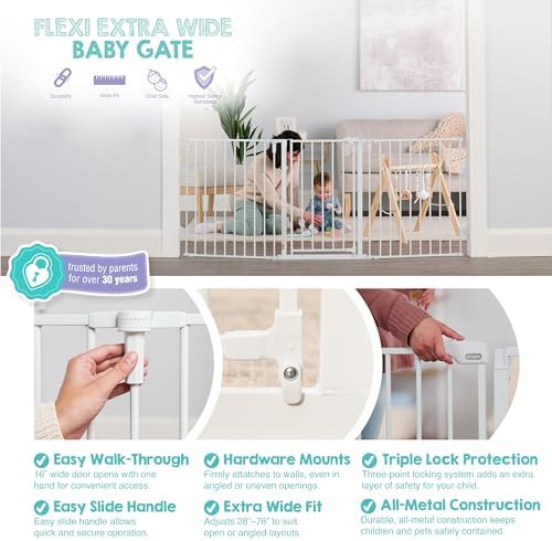 Regalo Safety 28"-76" Super Wide Configurable Baby Gate - Image 3