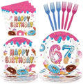 96Pcs Summer Ice Cream Birthday Party Decorations for Girls, Serves 24 by Greencian