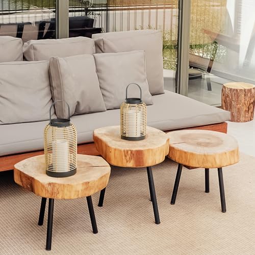 Natural Rattan Boho Lanterns - Handcrafted Chic Farmhouse Decor for Home - Image 2