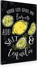 BEASTZHENG Funny Kitchen Lemon Metal Tin Sign Wall Decor Vintage When Life Gives You Lemons Sign for Home Café Bar Decor Gifts by BEASTZHENG