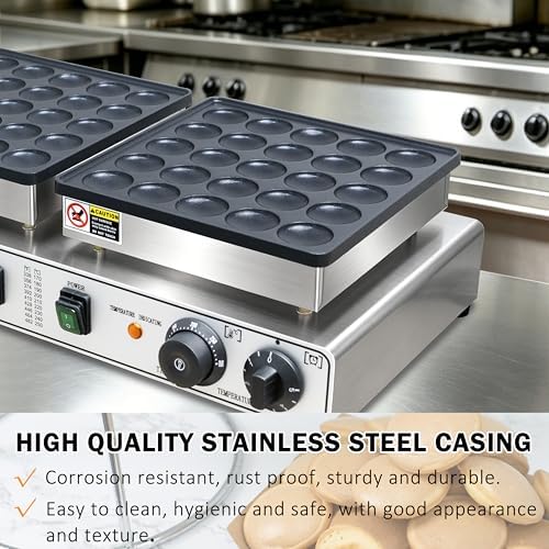 Commercial 1900W 50PCS Mini Dutch Pancake Maker Dual-Zone Heating - Image 7
