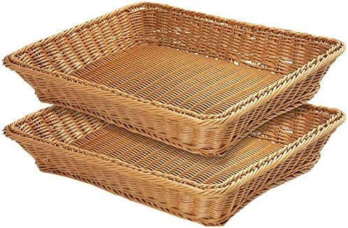 Teng Lang Fruit Baskets Wicker Bread Basket (2) by Unknown