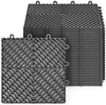 SnapLock RaceDeck Free-Flow 12"x12" Garage Tiles, 24pk, Graphite by BigFloors