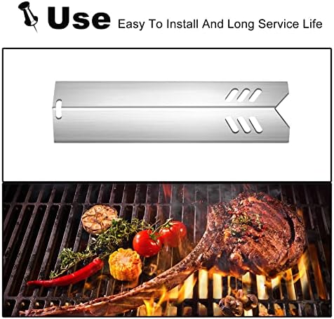 Grill Heat Plates Shield for Backyard Grill BY14-101-001-05 BY16-101-002-06,Revoace Gas Grill GBC1690W GBC1705WV GBC1706W GBC1793W,Uniflame GBC1030WRS GBC1134W Stainless Steel Burner Cover 14" - Image 6