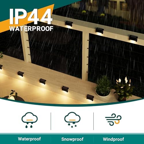 SOLPEX Solar Deck Lights Outdoor 20 Pack, Waterproof Led Solare, Warm White - Image 4