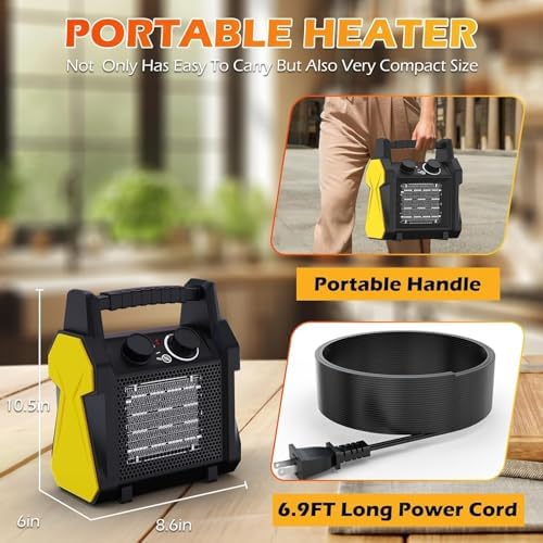 Outdoor Heater for Patio, 1500W Electric Space Heater for Garage Greenhouse - Image 5