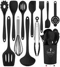 Black Kitchen Utensils Set-12 Pieces Silicone Cooking Utensils Set by Pranski