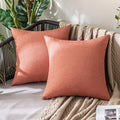 MIULEE Decorative Outdoor Pillow Covers Waterproof 18x18 Coral Red by MIULEE