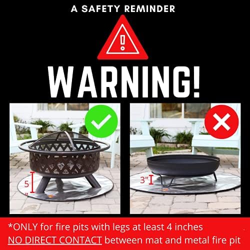 Fire Pit Mats for Under fire Pit 24" Round Non Combustable Heat Deflector Fire Resistant Fireproof Mat/Fireplace Mat. Pad Protector for firepit, Grill - Image 6