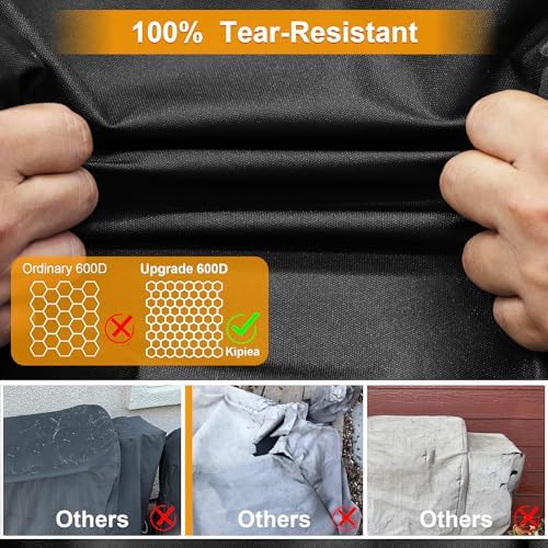 Kipiea 600D Pellet Grill Cover for Pit Boss Austin XL & Rancher XL, Waterproof BBQ Smoker Cover, UV Resistant, No Tear, No Fading - Image 6