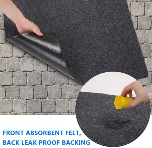 Gas Grill Mat，36" x 60" Premium BBQ Mat—Protects Decks and Patios from Grease Splashes,Soft Absorbent Material-Contains Grill Splatter，Anti-Slip and Waterproof Backing，Washable - Image 6