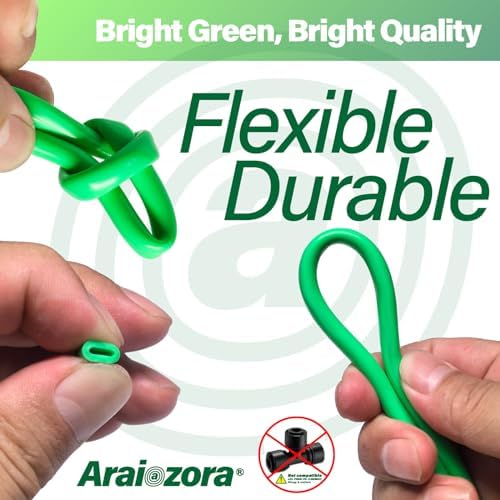 1/4in Drip Irrigation Tubing - 200ft Flexible Garden Hose for DIY Irrigation Systems, Hydroponics, Greenhouse & Outdoor Watering | Lightweight Misting Tubing, UV-Resistant (Green) - Image 4