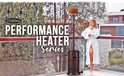Fire Sense 63717 Performance Series Patio Heater With Wheels 46,000 BTU Output Electronic Ignition System Portable Outdoor Propane Heater For Residential - Espresso - Image 4