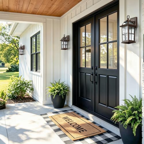 14 '' Outdoor Lights for House 2 Packs, Brown Exterior Light Fixtures - Image 4