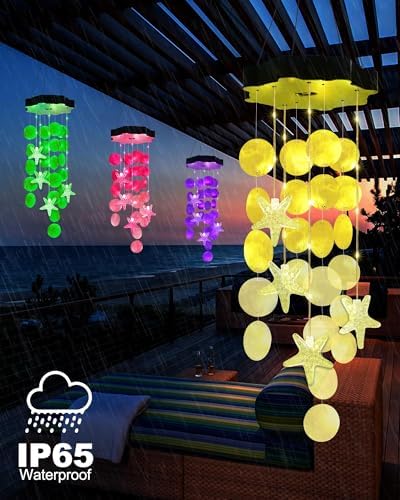 Toodour Solar Wind Chimes for Outside, Gifts for Mom Grandma Women Girls - Image 3