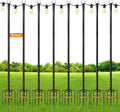 MuliVid All Pack String Light Poles for Outdoor,Metal Light Hanging Pole Outside with Fork,Light Stand for Patio, Pergola, Garden, Backyard, Yard, Camping Party (8 Pack) by Unknown