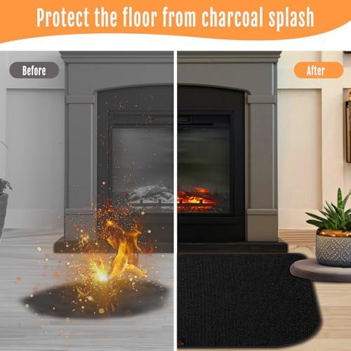 Fireplace Hearth Rug, 42 X 24 inches Fireproof Fireplace Mat - Image 6