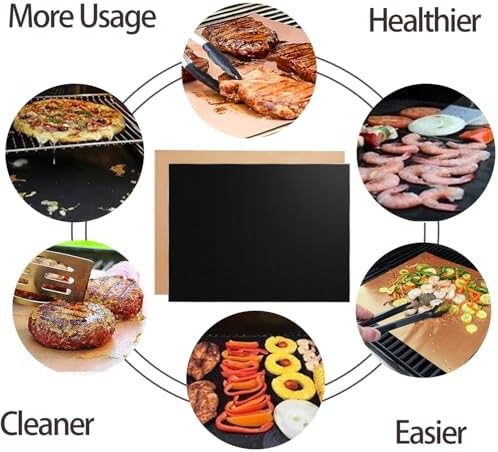 Set of 12 Grill Mats for Outdoor Gas Grill, 15.75 x 13 Inch - Image 6