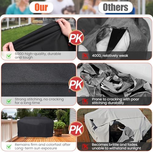 QuliMetal GC7000 Grill Cover for Smoke Hollow 4 in 1 Combo Grill PS9900 - Image 6