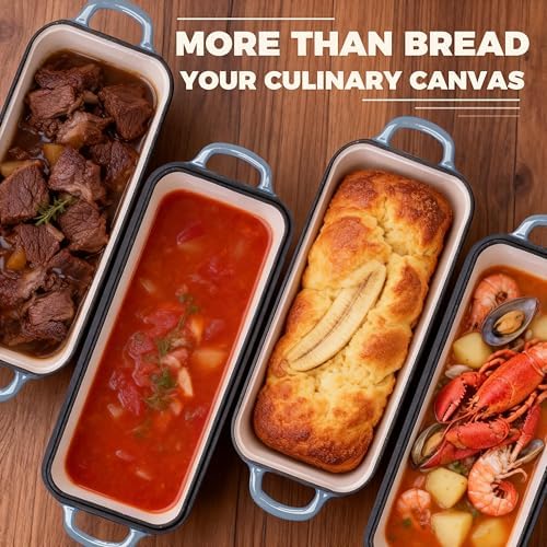 Cast Iron Loaf Pan with Lid, 11x5 Inch 5.8 Qt Sourdough Pan - Image 2