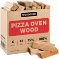 Woodover Pizza Oven Wood – Kiln Dried White Oak Logs, 6 Inch for Ooni, Gozney and Solo Stove, Clean Burning for Wood Fired Pizza and Grilling, 12 lb (800 Cu in.) by Woodover