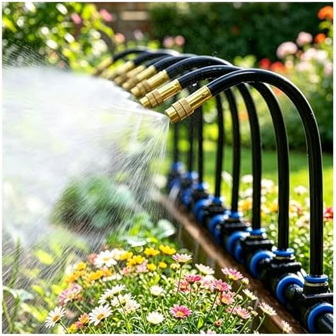 Adjustable 164ft Outdoor Water Mister Kit - Efficient Patio Mist System for Cooling, Garden Irrigation & Summer Relief - Easy Installation & Water-Saving Solution by Unknown