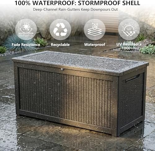 Outdoor Storage Box,320 Gallon Waterproof Deck Box [Upgraded 3.0] - Image 5