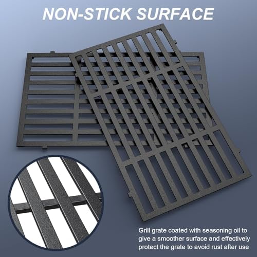 7637 Grill Parts for Weber Spirit E210, 17.5 Inch Grill Grates for Weber Spirit E210, E220, S210, S215 with Front Control,Replacement Parts for Weber Spirit 200 & GS4 Spirit II E210, Spirit II E220 - Image 4