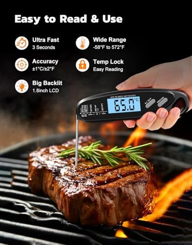 Instant Read Meat Thermometer Digital for Cooking with Dual Probe - Image 3