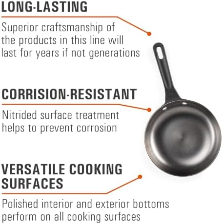 GSI Outdoors Guidecast Frying Pan, 12 in, Lightweight Cast Iron - Image 4
