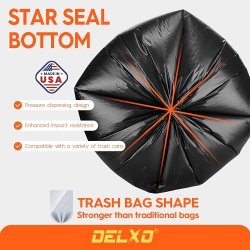 Delxo 55-60 Gallon Trash Bags, 2000 Count, 38×58' Large Black Garbage Bags - Image 4
